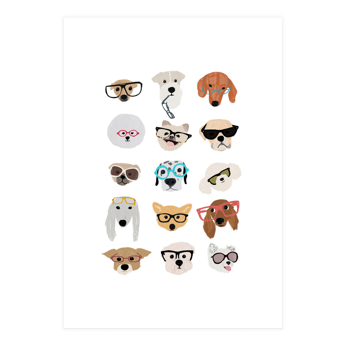Dogs in Glasses (Print Only)