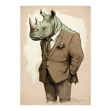 Dapper Rhino Fashion Sketch (Print Only) thumbnail