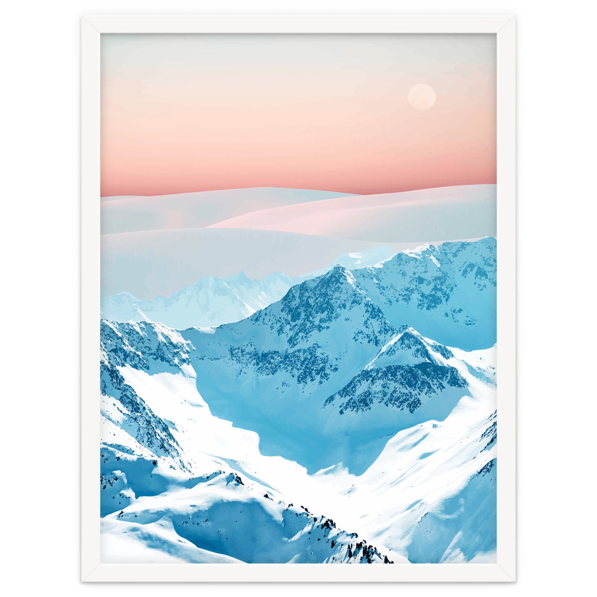 Snow & Blush Horizon