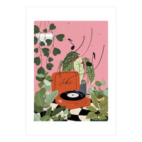 Vinyl Record Player in My Garden (Print Only)