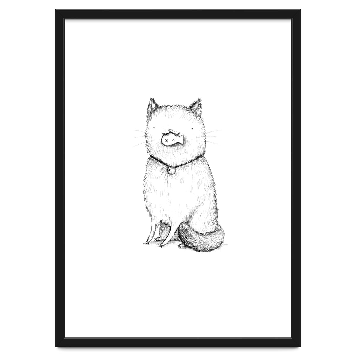 Kitty with a Fish Cracker