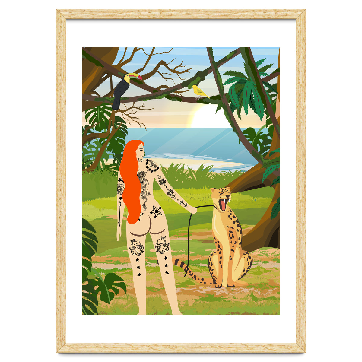 Tattooed Girl with Cheetah