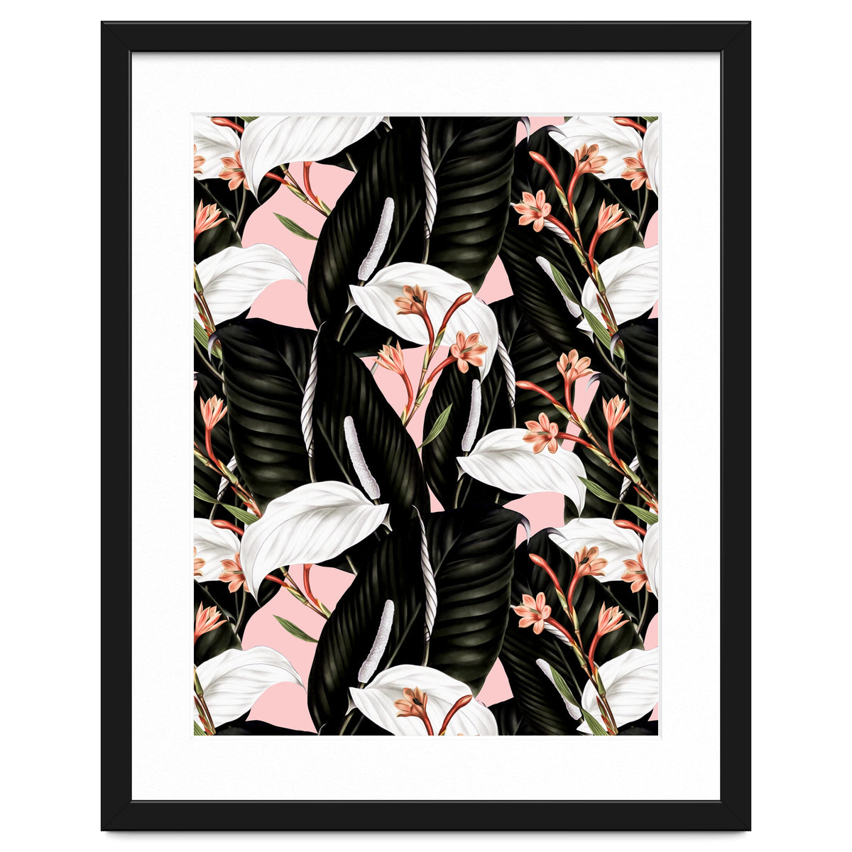 Flowery exotic botanical pink