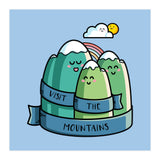 Kawaii Cute Visit the mountains (Print Only) thumbnail