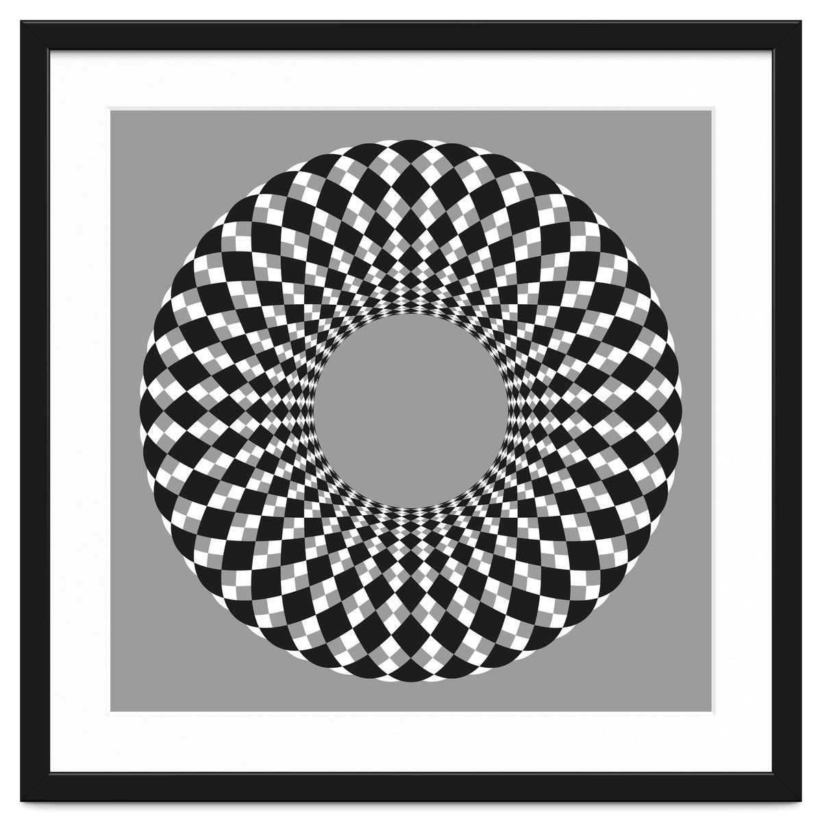 Black and white round