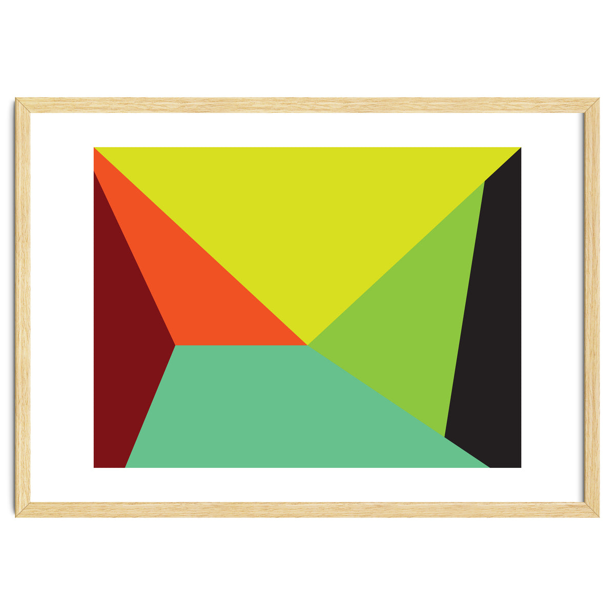 Geometric Shapes No. 31 -  yellow, orange & green