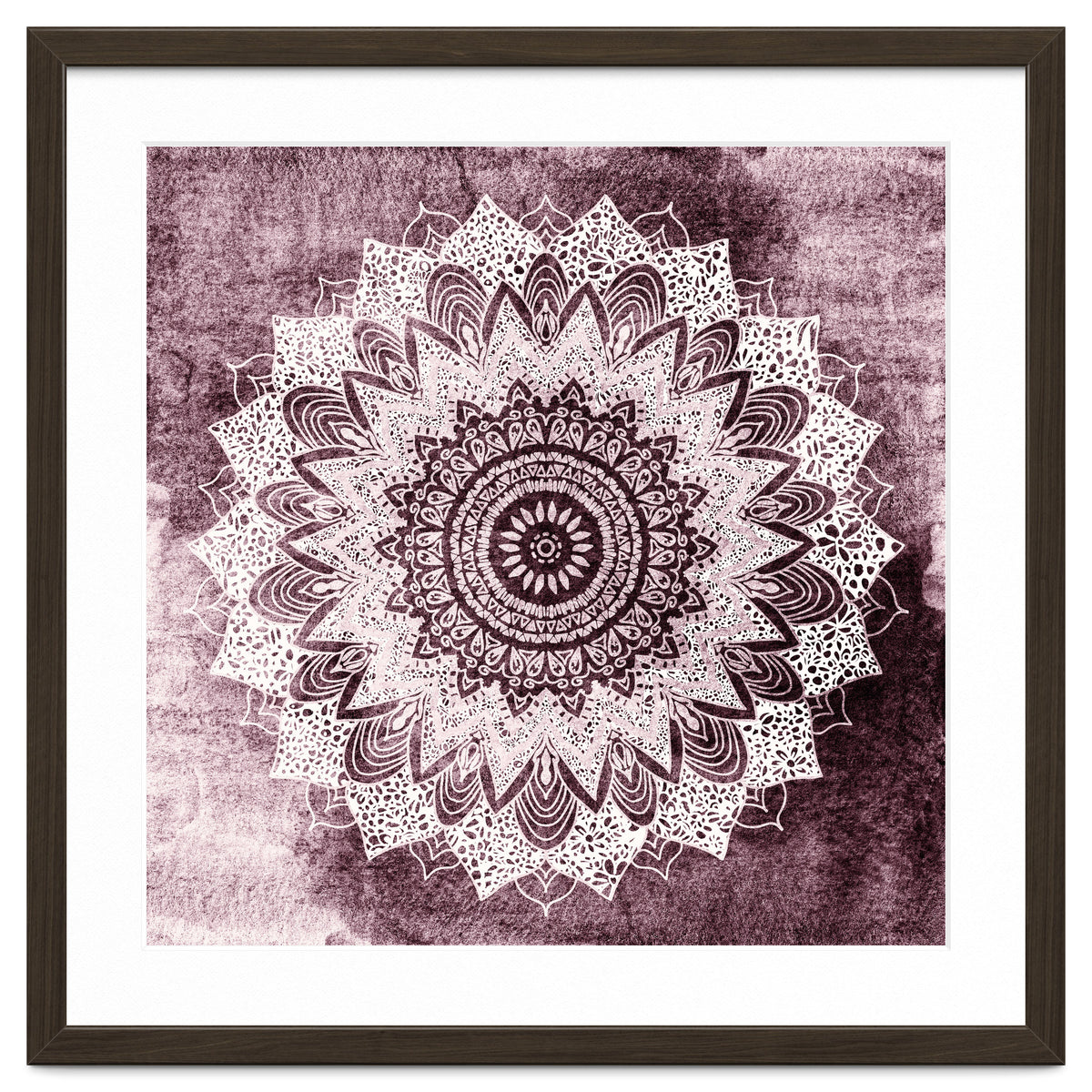 Bohochic Mandala In Burgundi