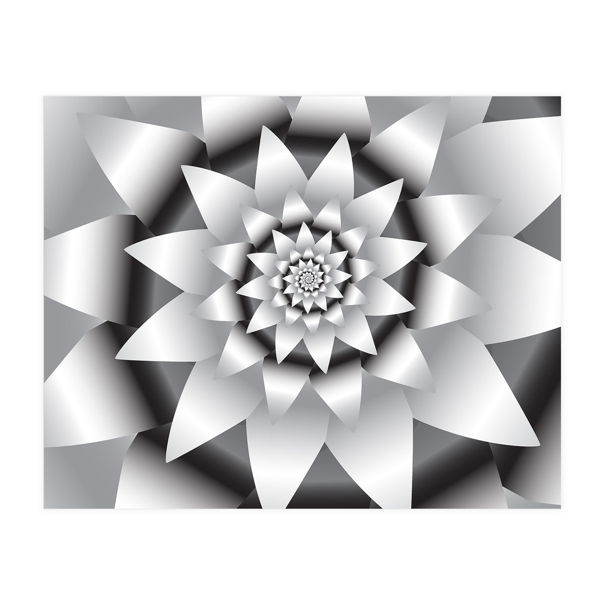 Abstract Modern Flower Design Art (Print Only)