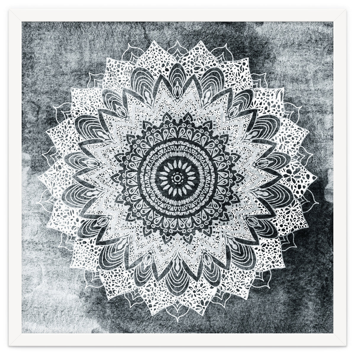 Bohochic Mandala In Gray