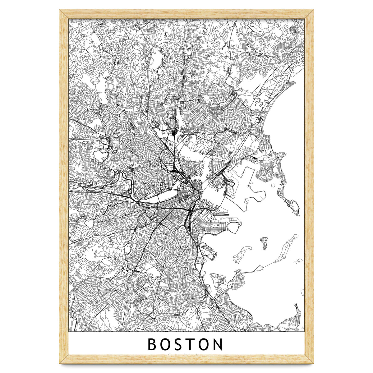 Boston White Map