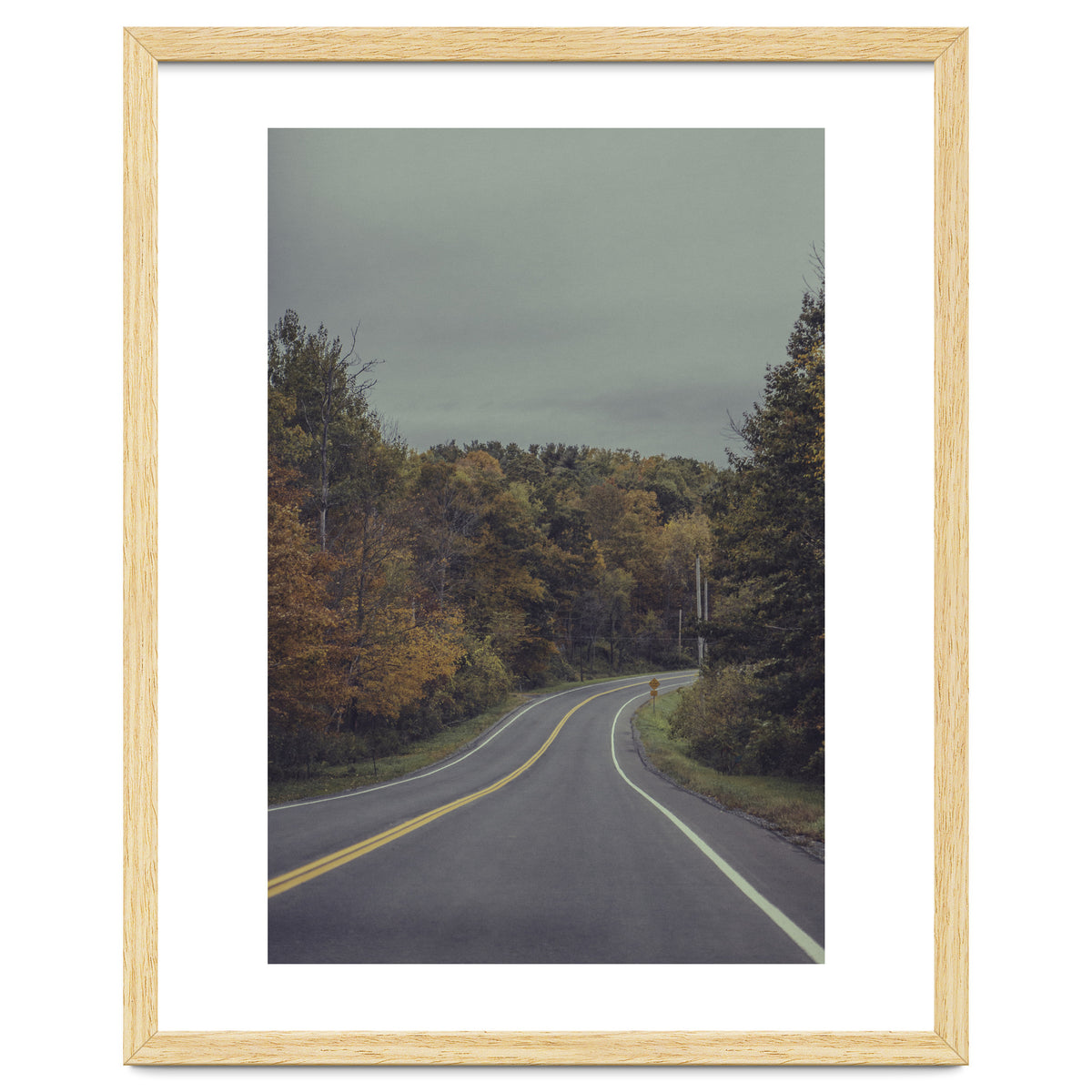 Fall Road in Upstate New York
