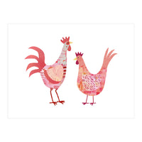 Hen And Cockerel (Print Only)