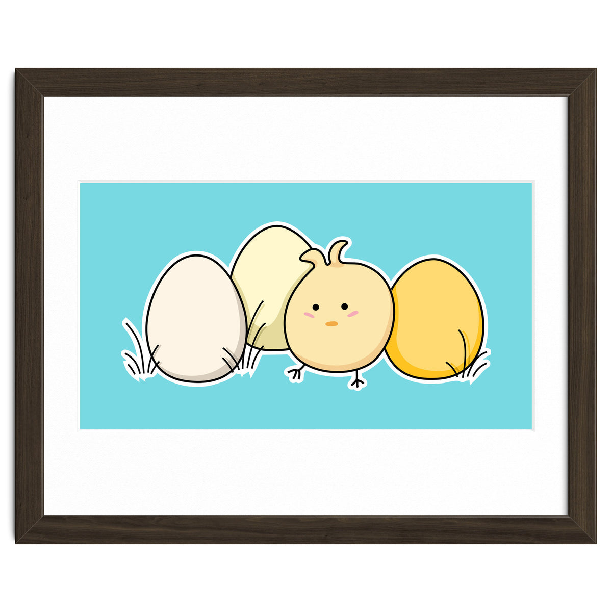 Kawaii Cute Chick And Eggs