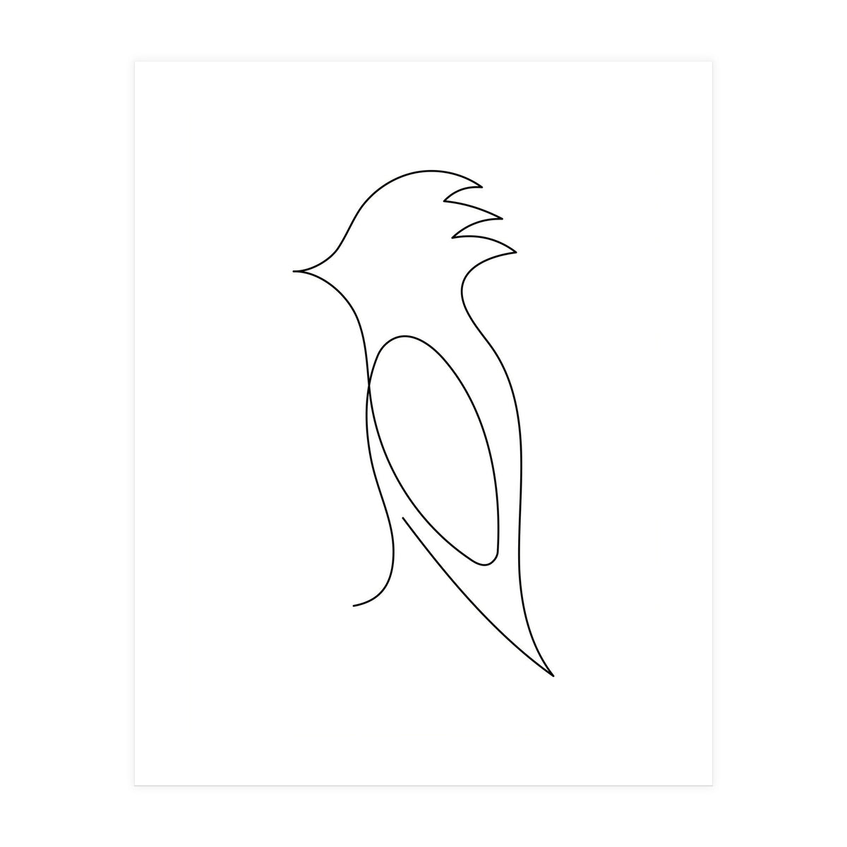 One Line Art Bird (Print Only)