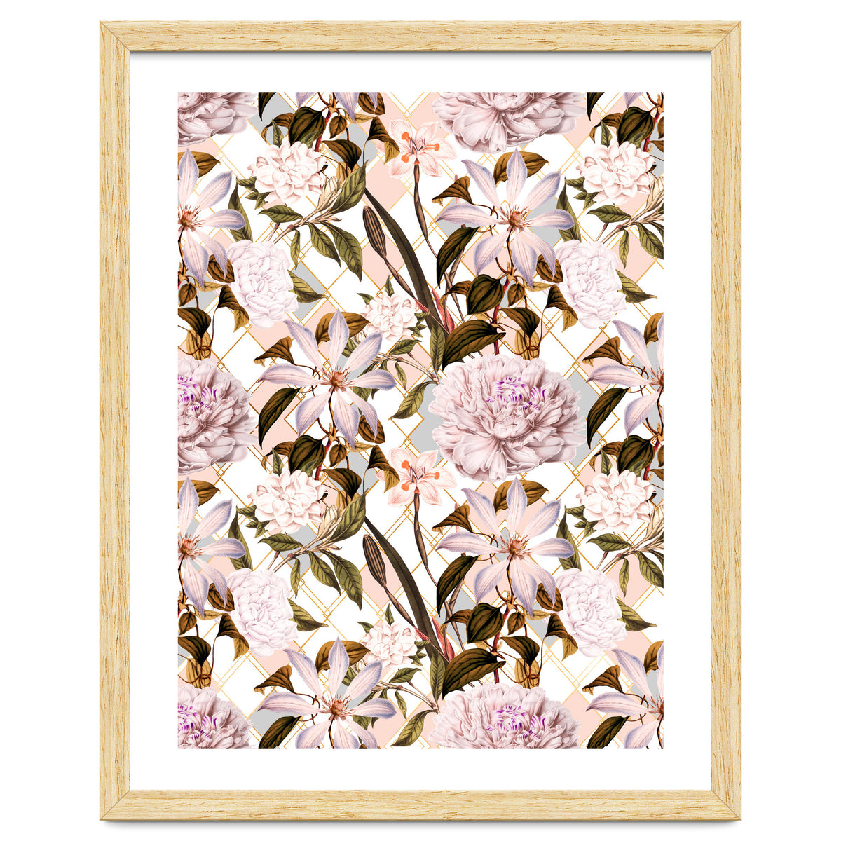 Pink flowering in geometric