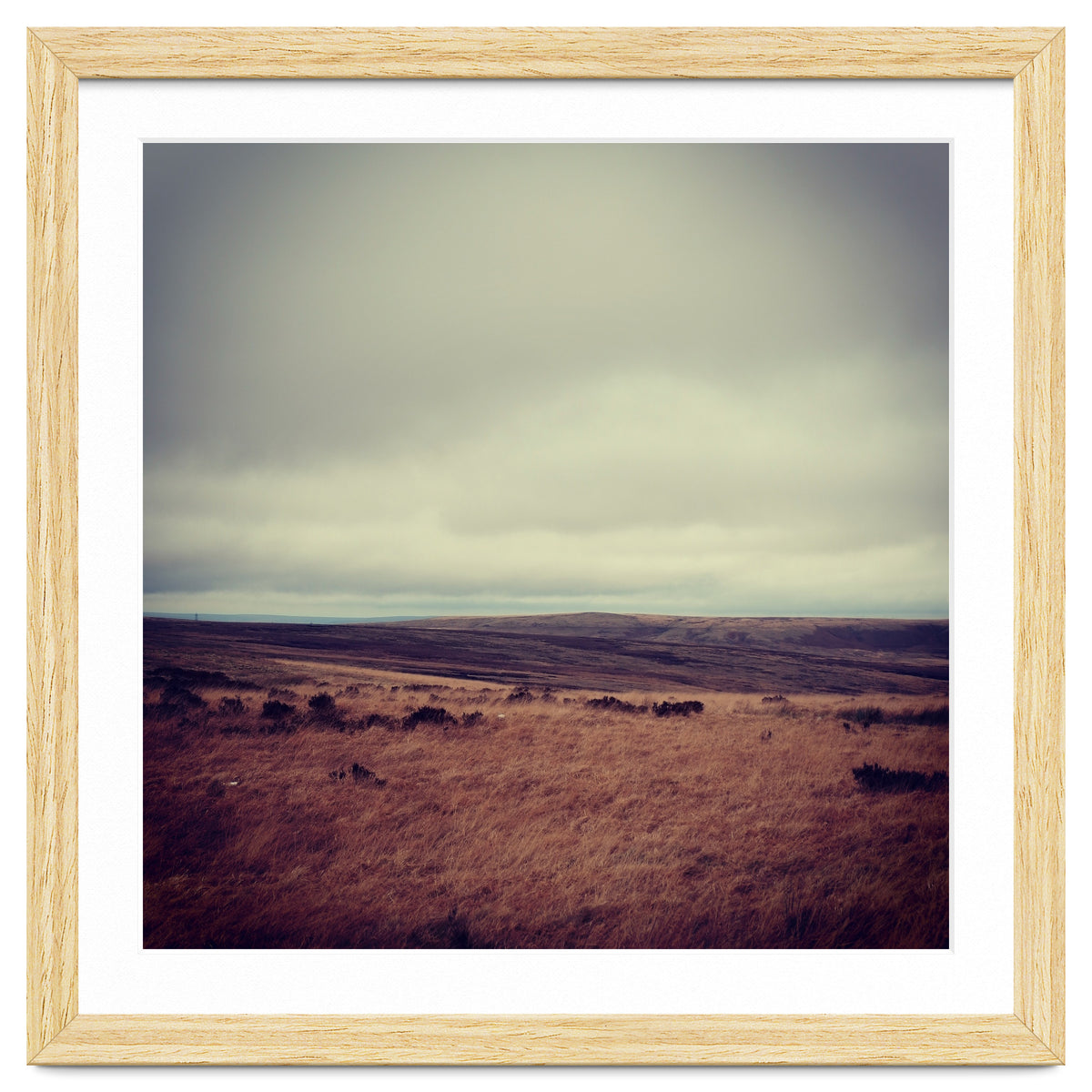 Bleak winter landscape of Saddleworth Moor