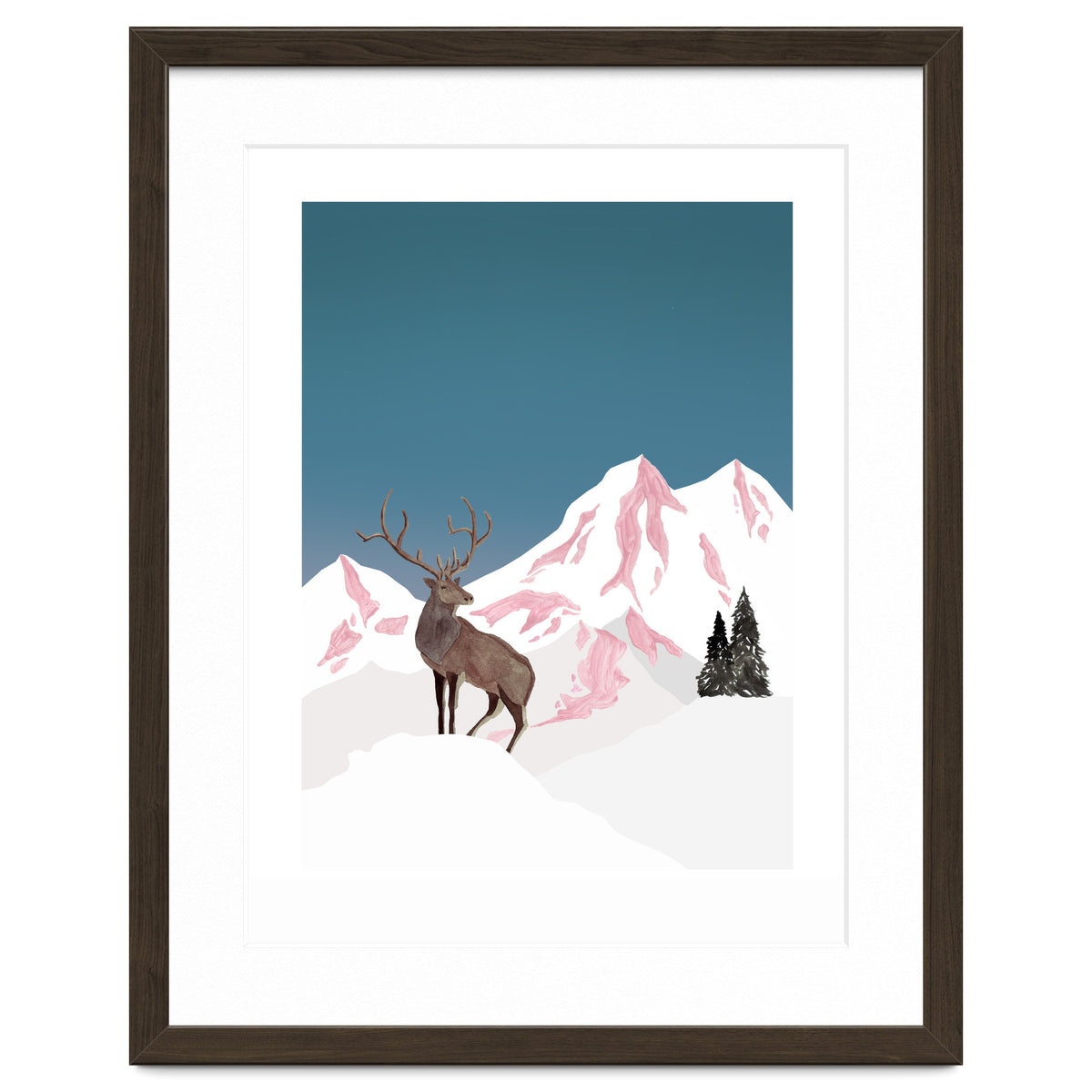 Mountain Love Winter Stag