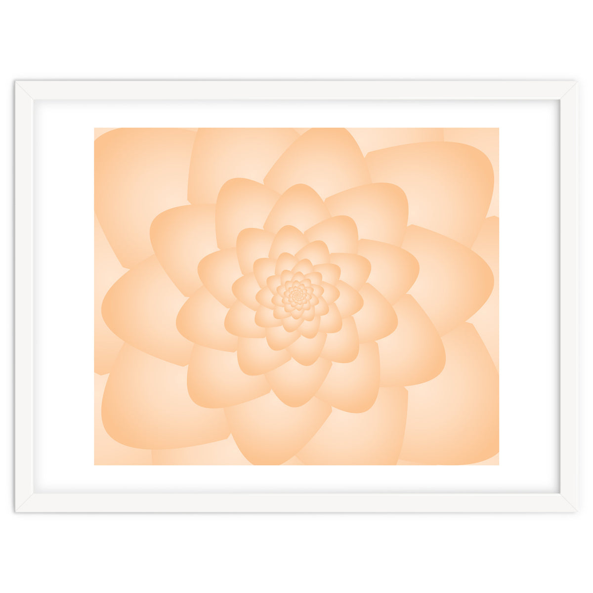 Pastel Colors Flower Pattern Set Orange