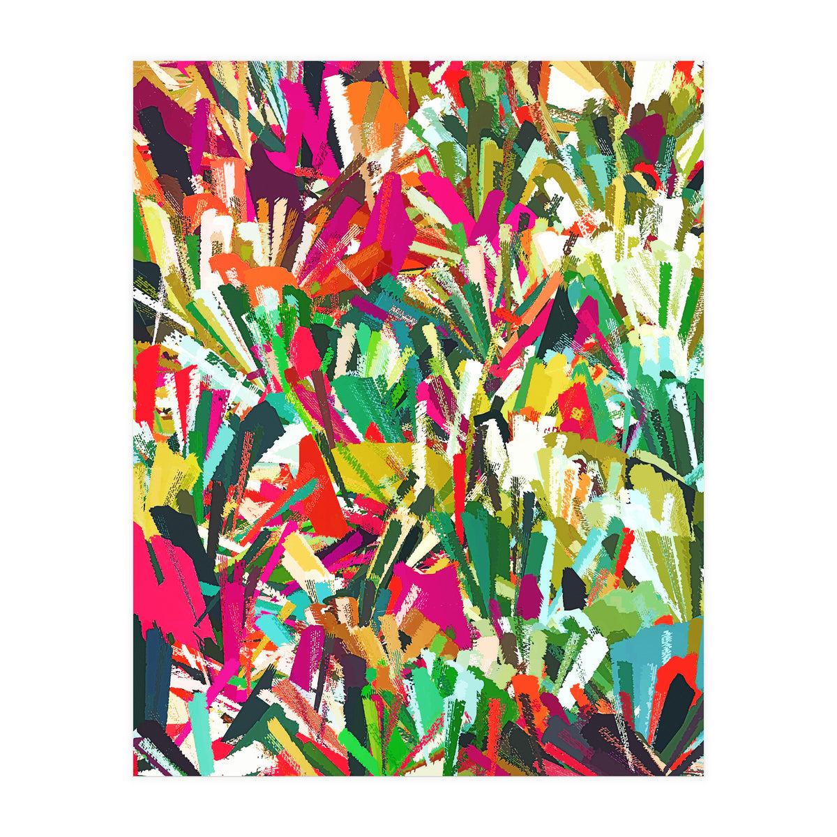 Sparks of Emotions, Abstract Eclectic Colorful Expression Painting, Pop of Color Modern Bohemian Illustration (Print Only)