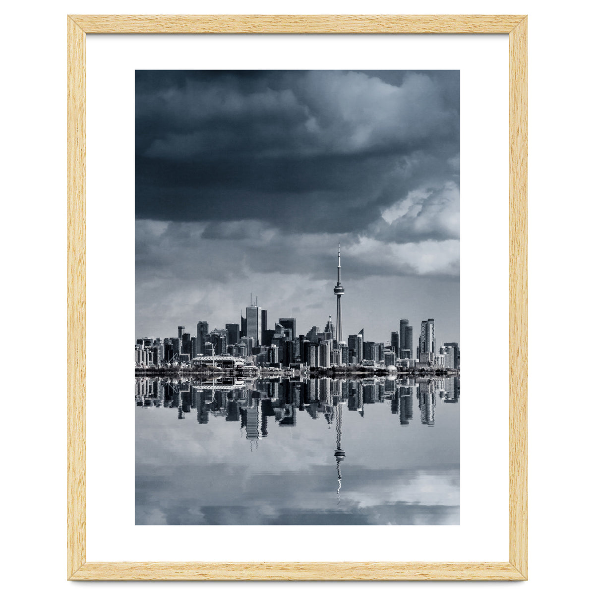 Toronto Skyline From Colonel Samuel Smith Park Reflection No 1