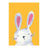 Woodland Bunny On Mustard (Print Only) thumbnail