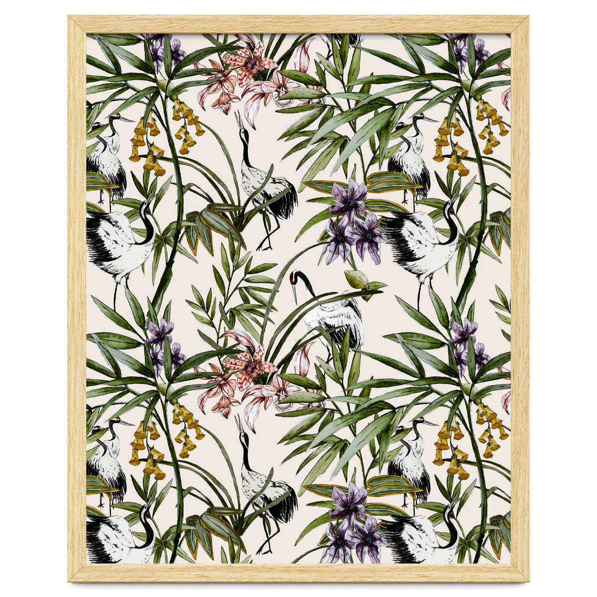 Asian crane pattern - 02