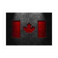 Canadian Flag Stone Texture (Print Only)