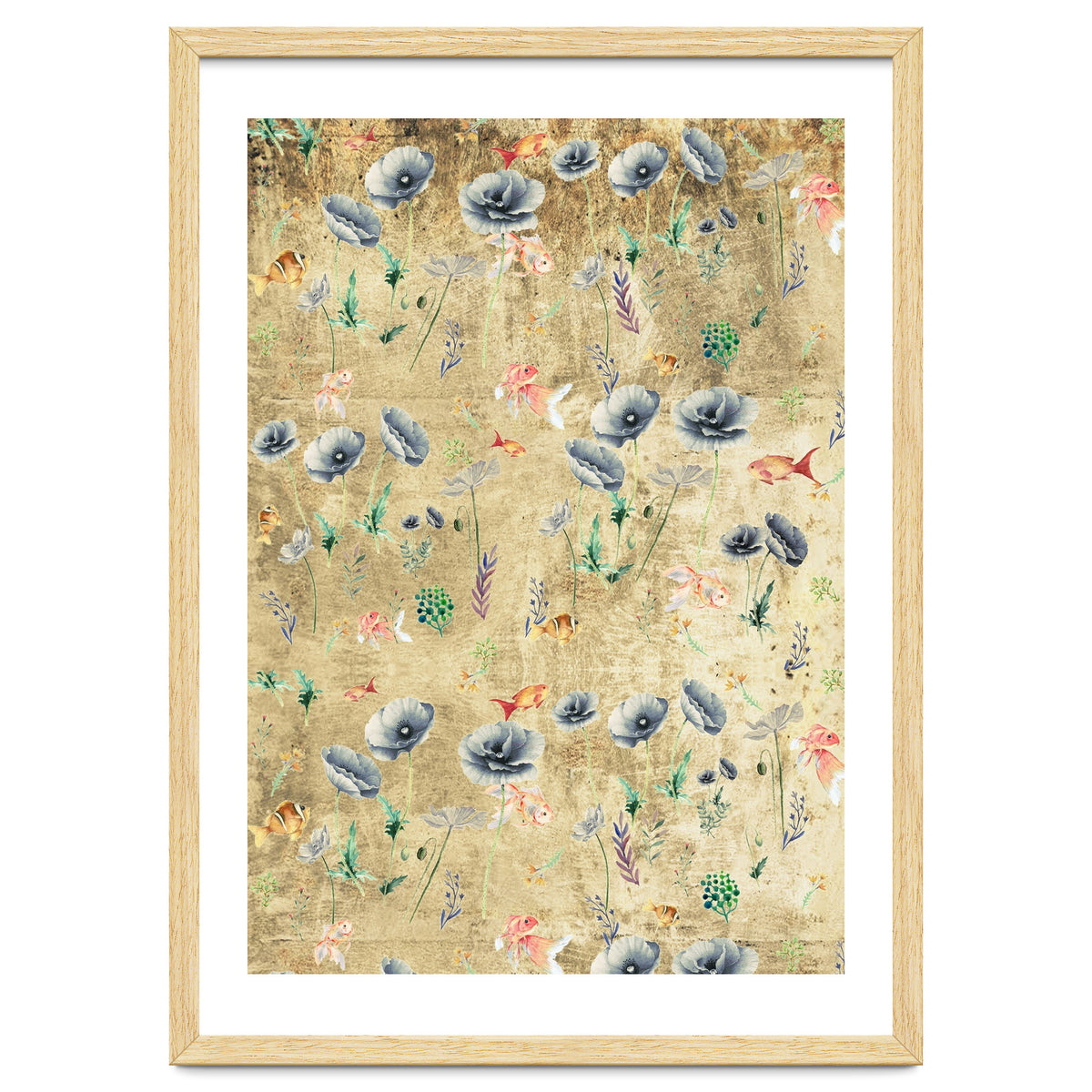 Fishes & Garden #Gold-plated