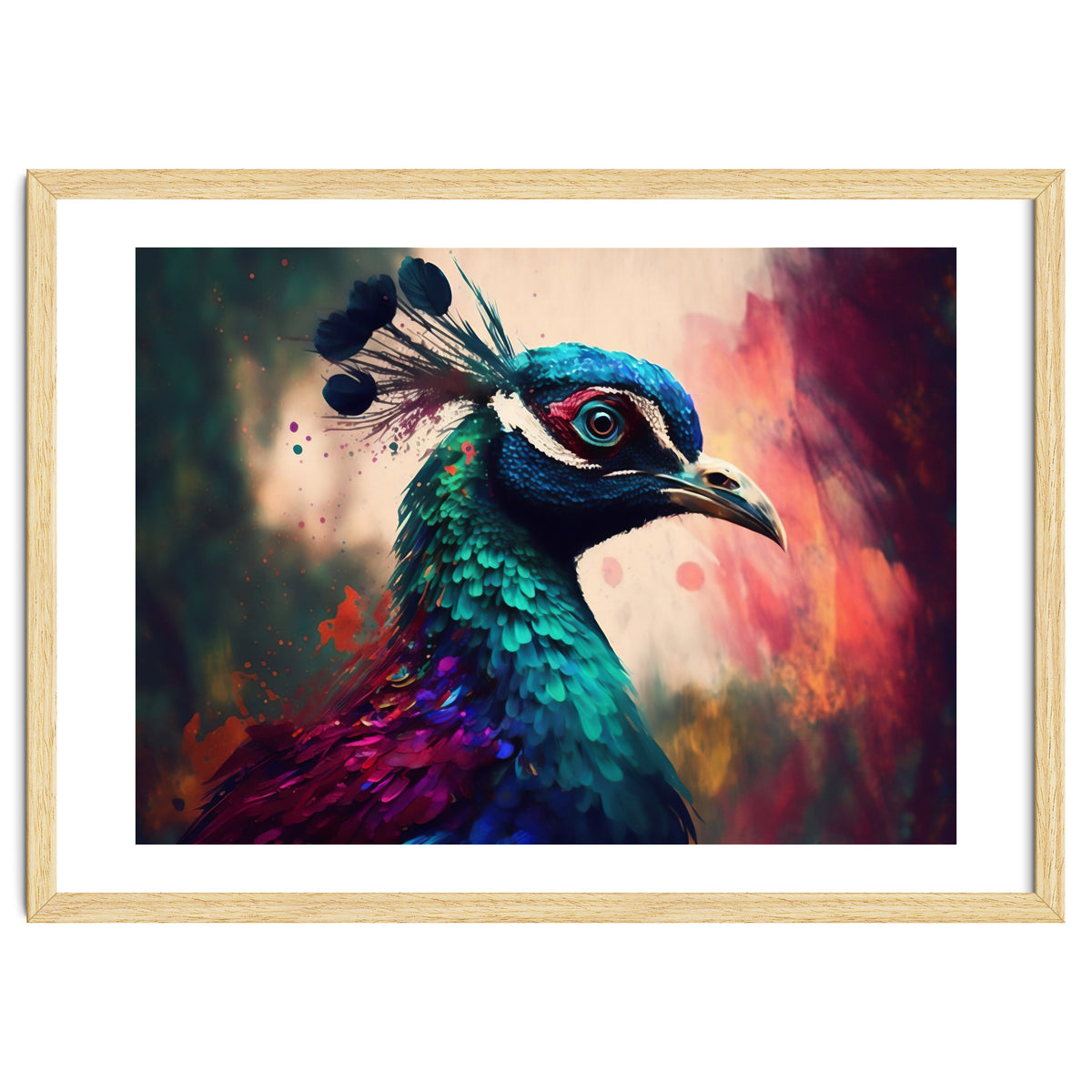 Peacock Bright Modern Painting