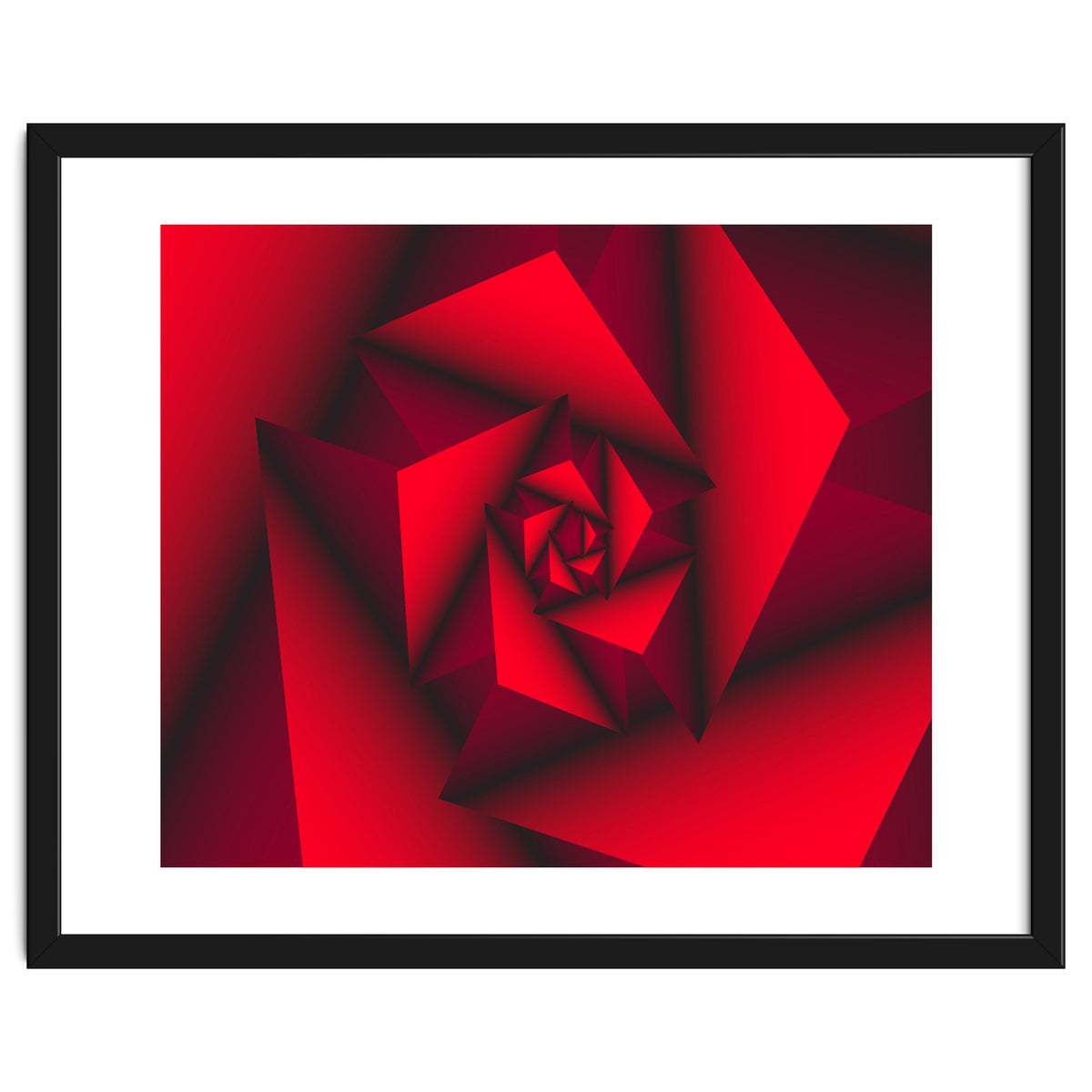 Red Abstract Geometric