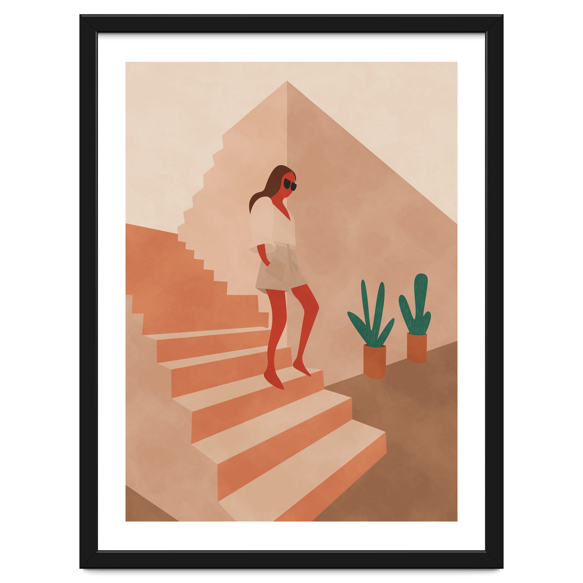 Abstract Tropical Boho Woman