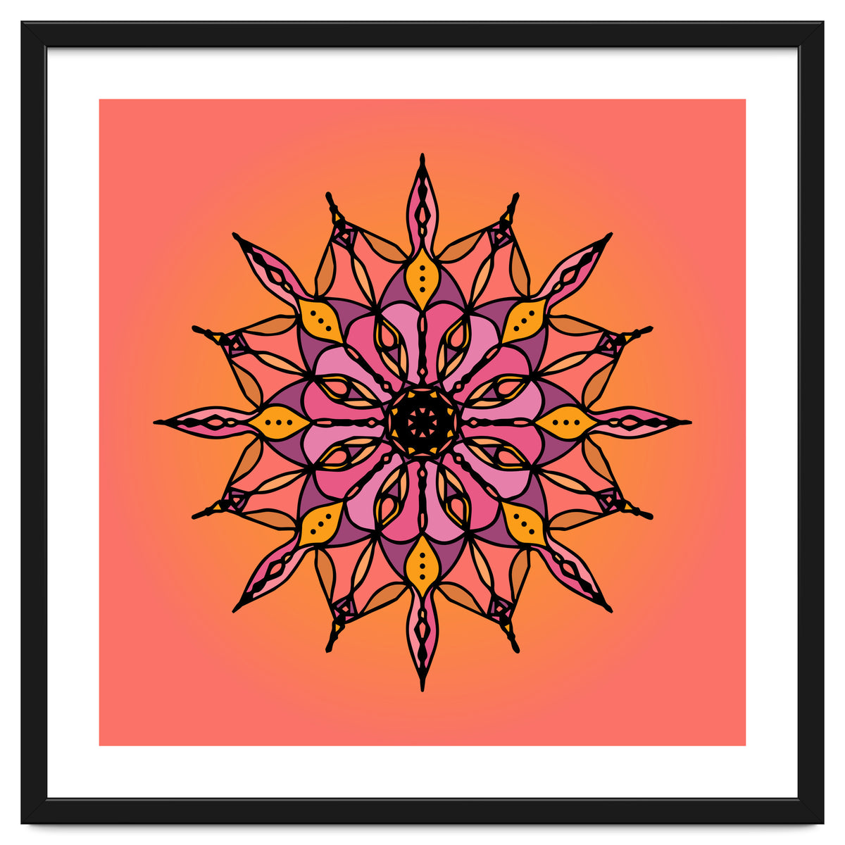 SUNSET CORAL MANDALA
