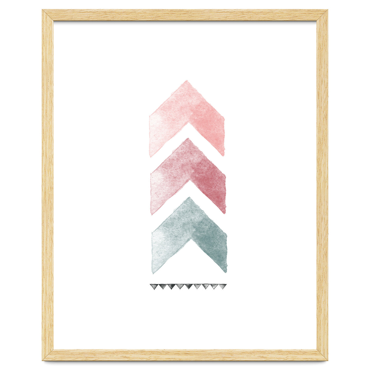 Pink And Blue Watercolor Chevron