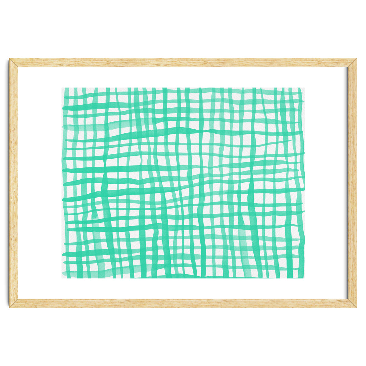 Aqua gingham pattern