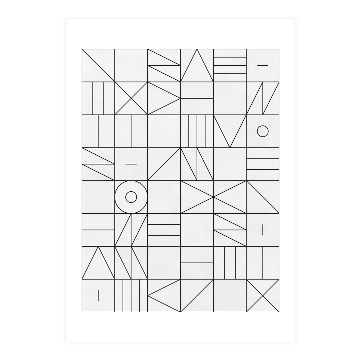 My Favorite Geometric Patterns No.1 - White (Print Only)