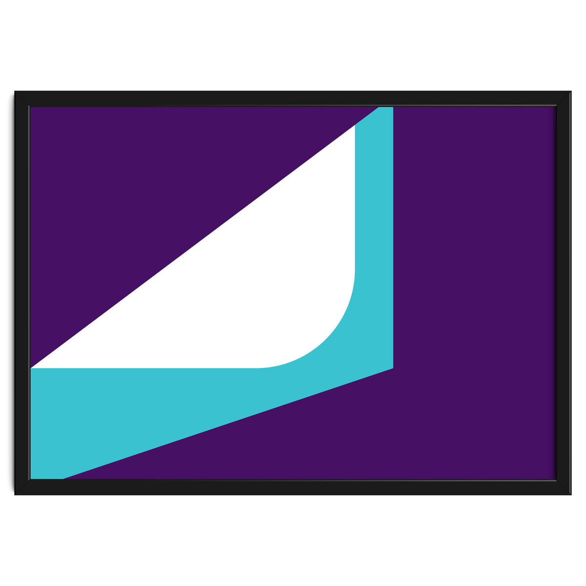 Geometric Shapes No. 22 - teal & purple