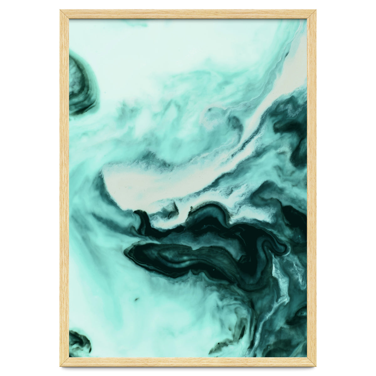 Abstract marbling mint