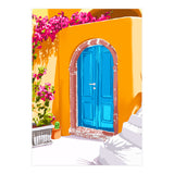 Sunny Morocco, Summer Architecture Greece Travel Painting, Boungainvillea Tropical Floral (Print Only) thumbnail