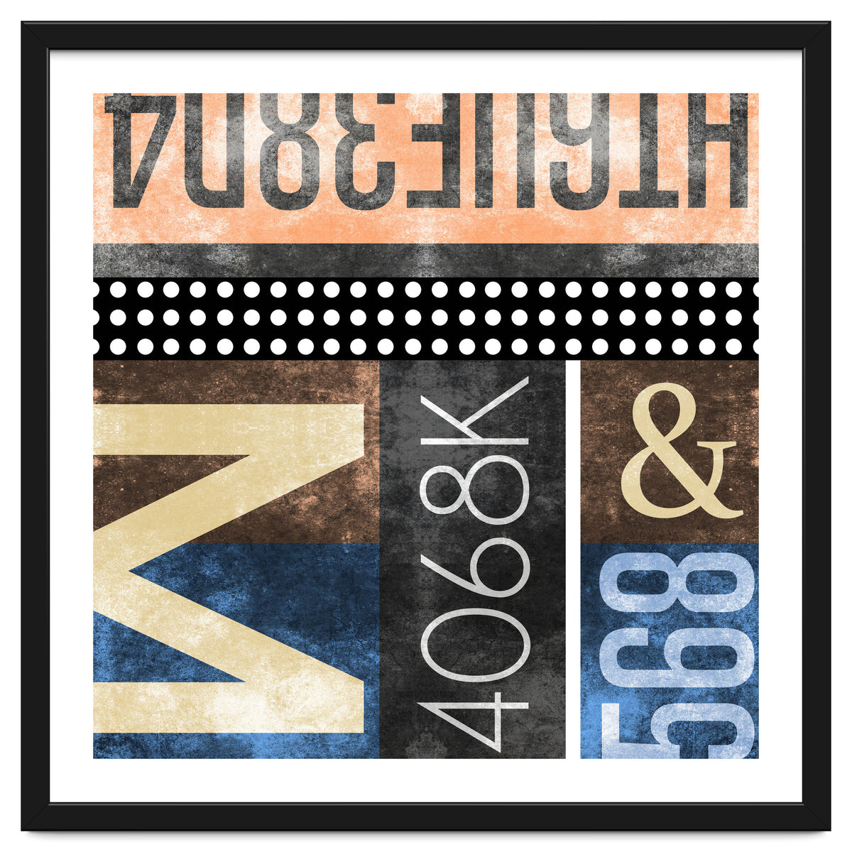 Typographic Industrial Abstract - M