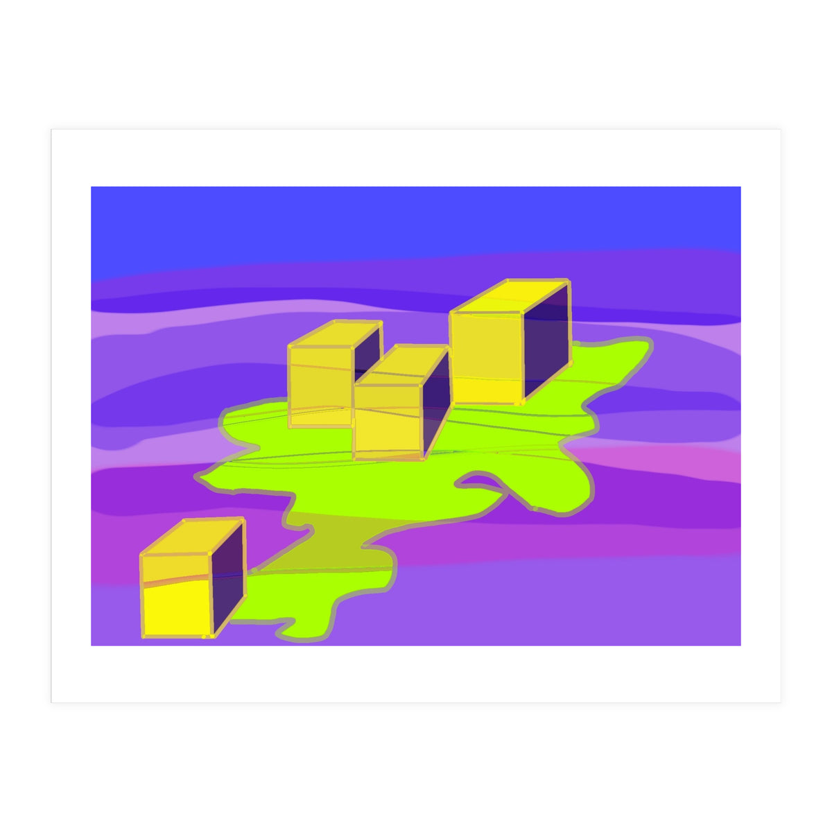 Abstract spilled box (Print Only)