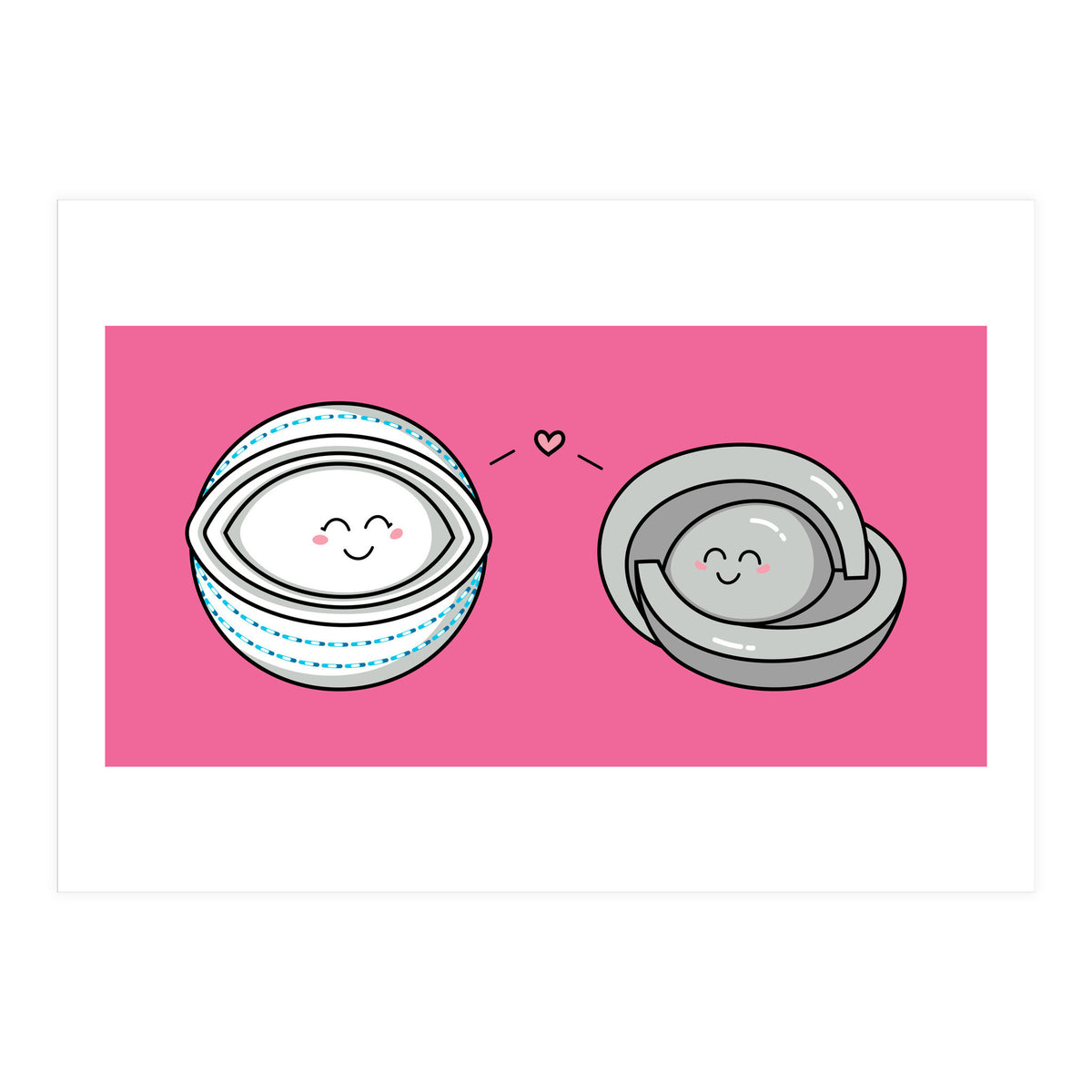 Kawaii Cute Timeless Mothership and Lifeboat Time Machines (Print Only)