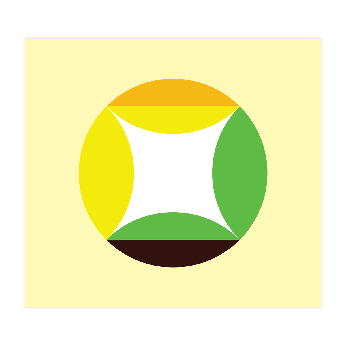 Geometric Shapes No. 21 - yellow, green & orange (Print Only)