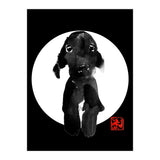 cute dog in white (Print Only) thumbnail