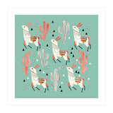 Llama In Green Desert (Print Only) thumbnail