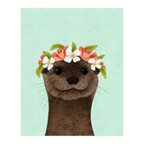 Floral Otter (Print Only) thumbnail