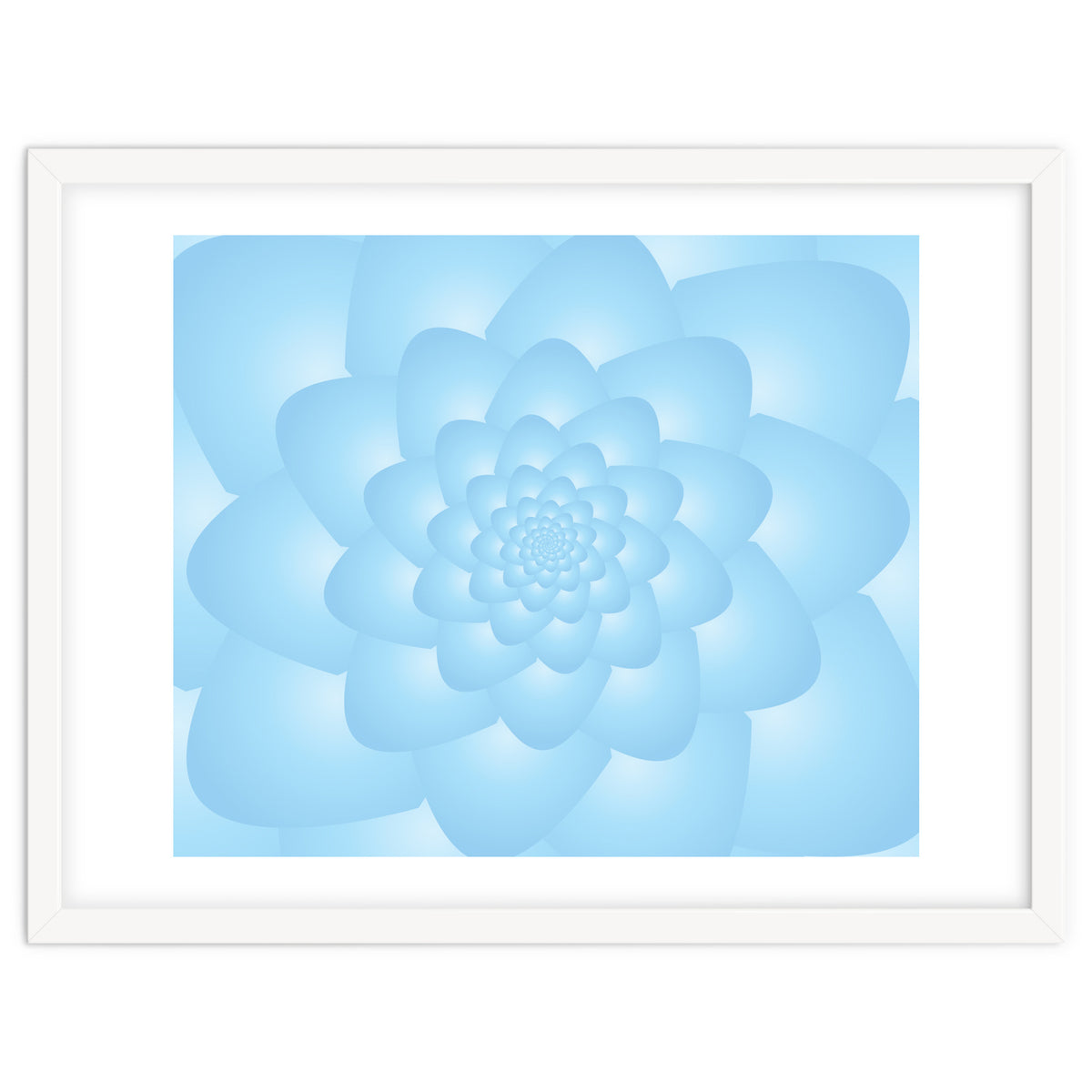 Pastel Colors Flower Pattern Set Blue