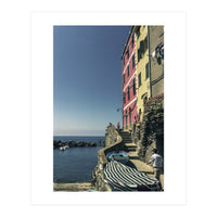 Cinque Terre Houses And Sea (Print Only)