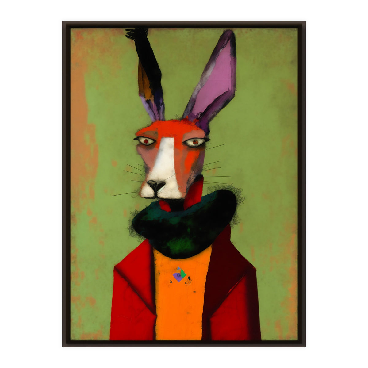 Hare In Clothes Portrait (Print Only)