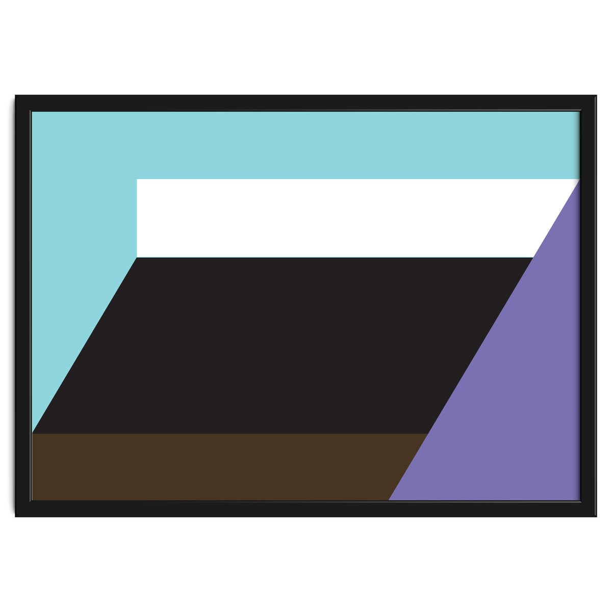 Geometric Shapes No. 34 - purple, blue & black