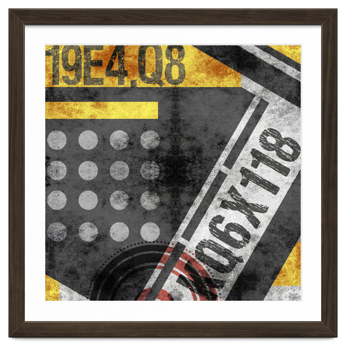 Abstract Industrial Black And Yellow